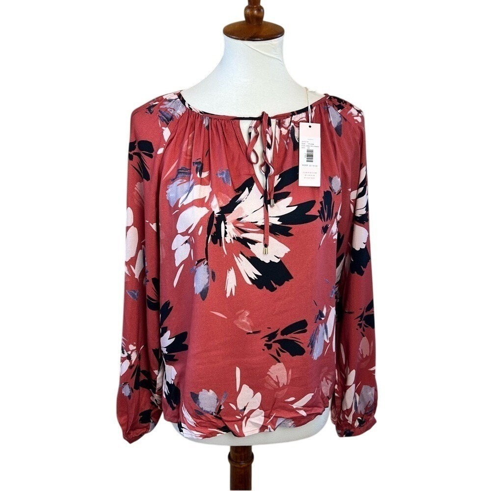 Yumi Kim Raven Top Sienna Fiesta Cinnamon Floral Blouse XS NWT